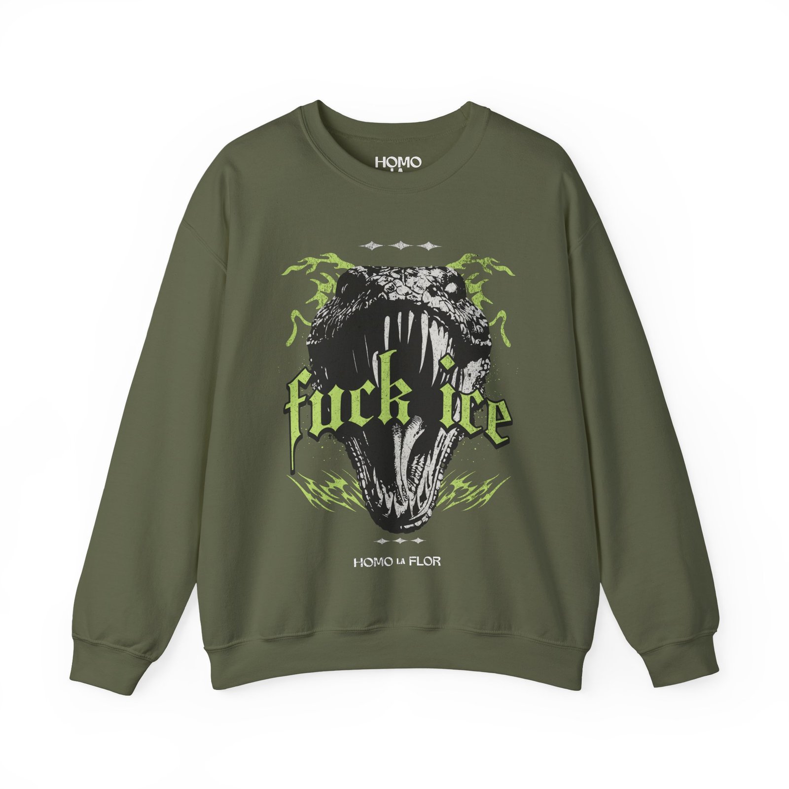 'Fuck ICE' Snake Crewneck - Image 2