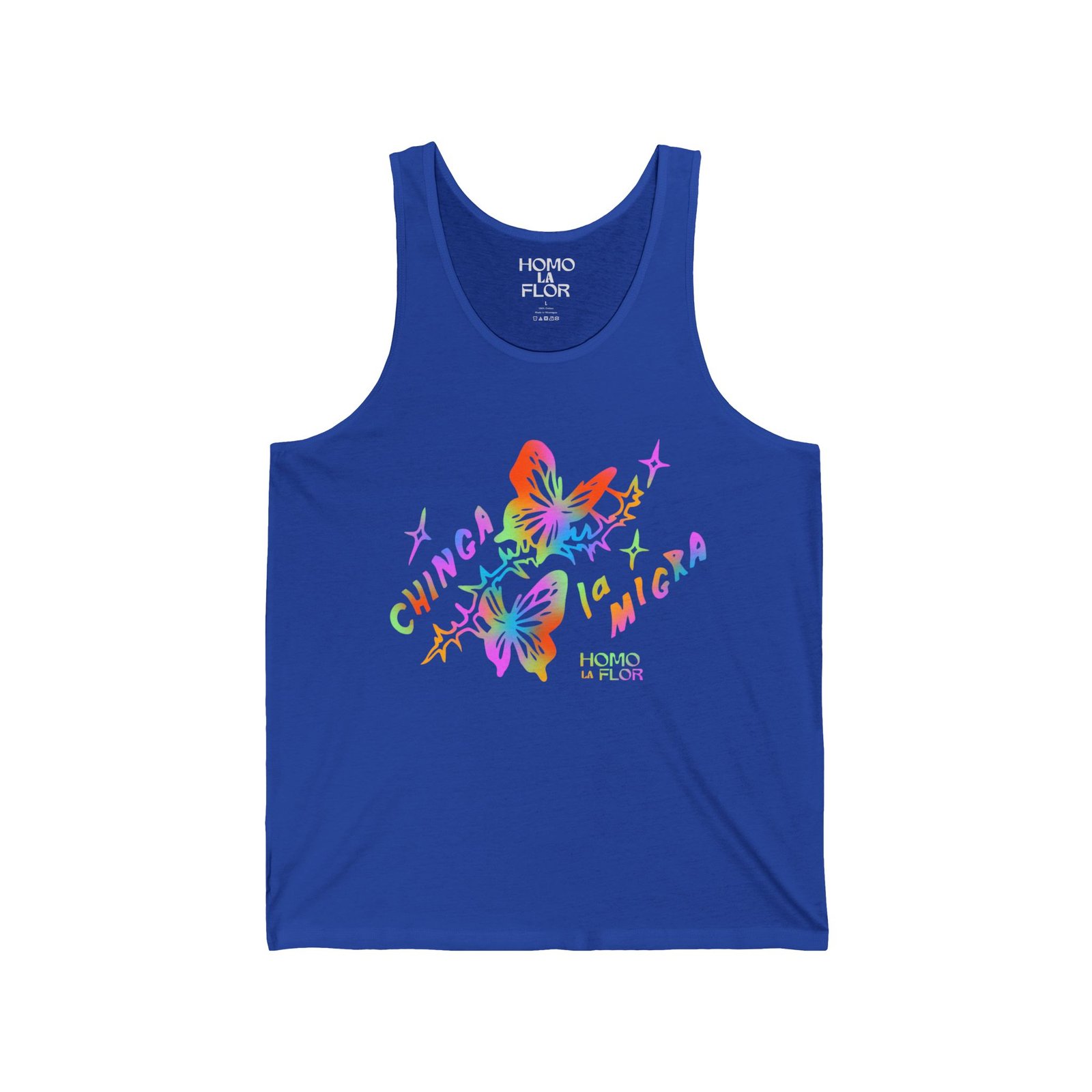 'Chinga la Migra' Butterflies Tank Top - Image 5